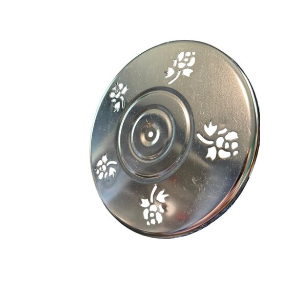 Vintage Glass & Metal Cruet Set For Salt Pepper Oil & Vinegar NO 704 PARTS ONLY - Picture 4 of 8